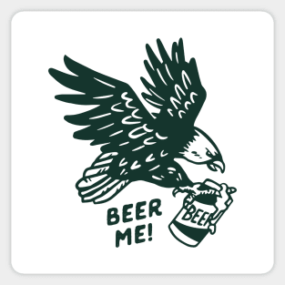 Beer Me Bald Eagle: Funny Beer Lover Gift Sticker